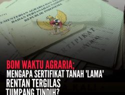 Bom Waktu Agraria; Mengapa Sertifikat Tanah ‘Lama’ Rentan Tergilas Tumpang Tindih?
