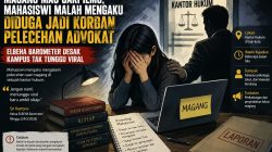 Magang Mau Cari Ilmu, Mahasiswi Mengaku Diduga Jadi Korban Pelecehan Oknum Advokat, ELBEHA Barometer: Kampus Harus Turun Tangan, Jangan Tunggu Viral